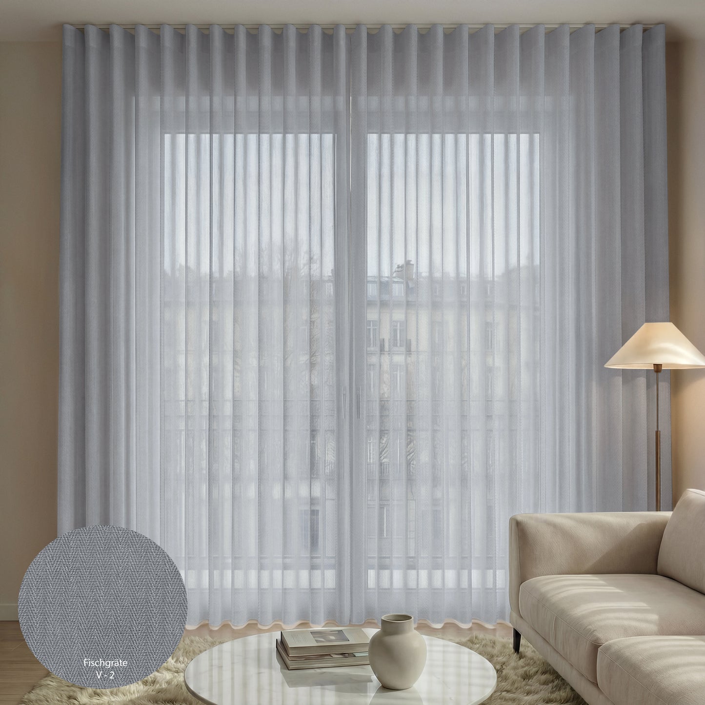Gardine Fischgräte